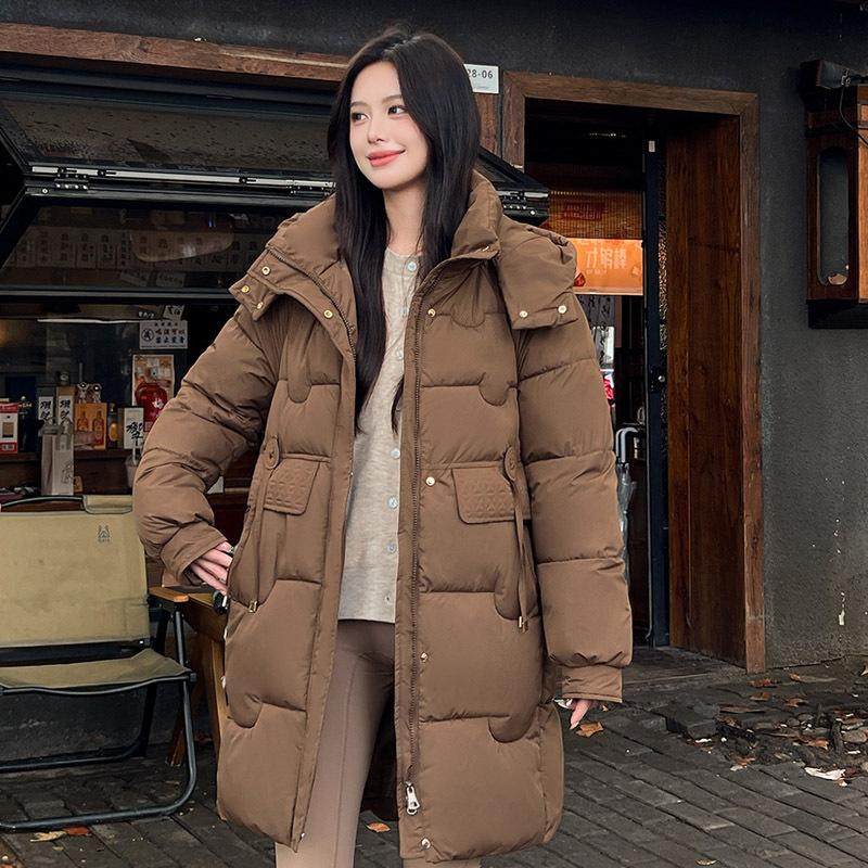 Winter New Hooded Korean Mid-length Thickened Loose Plus-size Down Cotton Jacket Cotton Jacket Women's Cotton Jacket