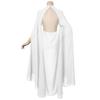Multicolor Chiffon Gothic Cape: Long Wedding & Halloween Shawl for Women