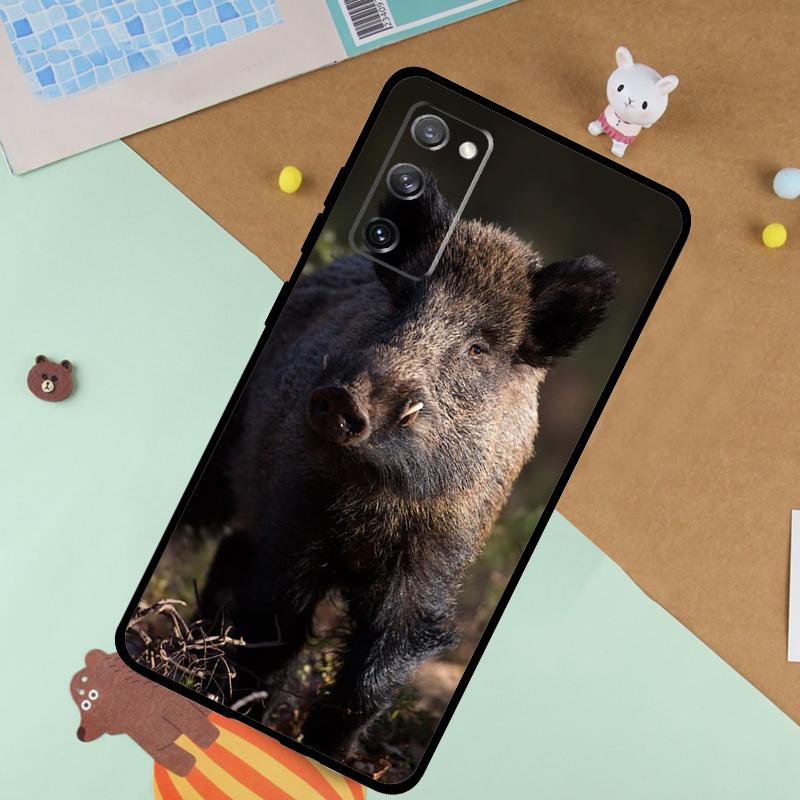 Wild Boar Pig Brown Soft Case For Samsung Galaxy S25 Ultra S9 S10 S20 S22 S21 Plus S23 FE S24 Ultra Funda Cover