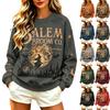 Sweatshirt à capuche décontracté à manches longues de couleur pour femme - Haut à enfiler pour un usage quotidien