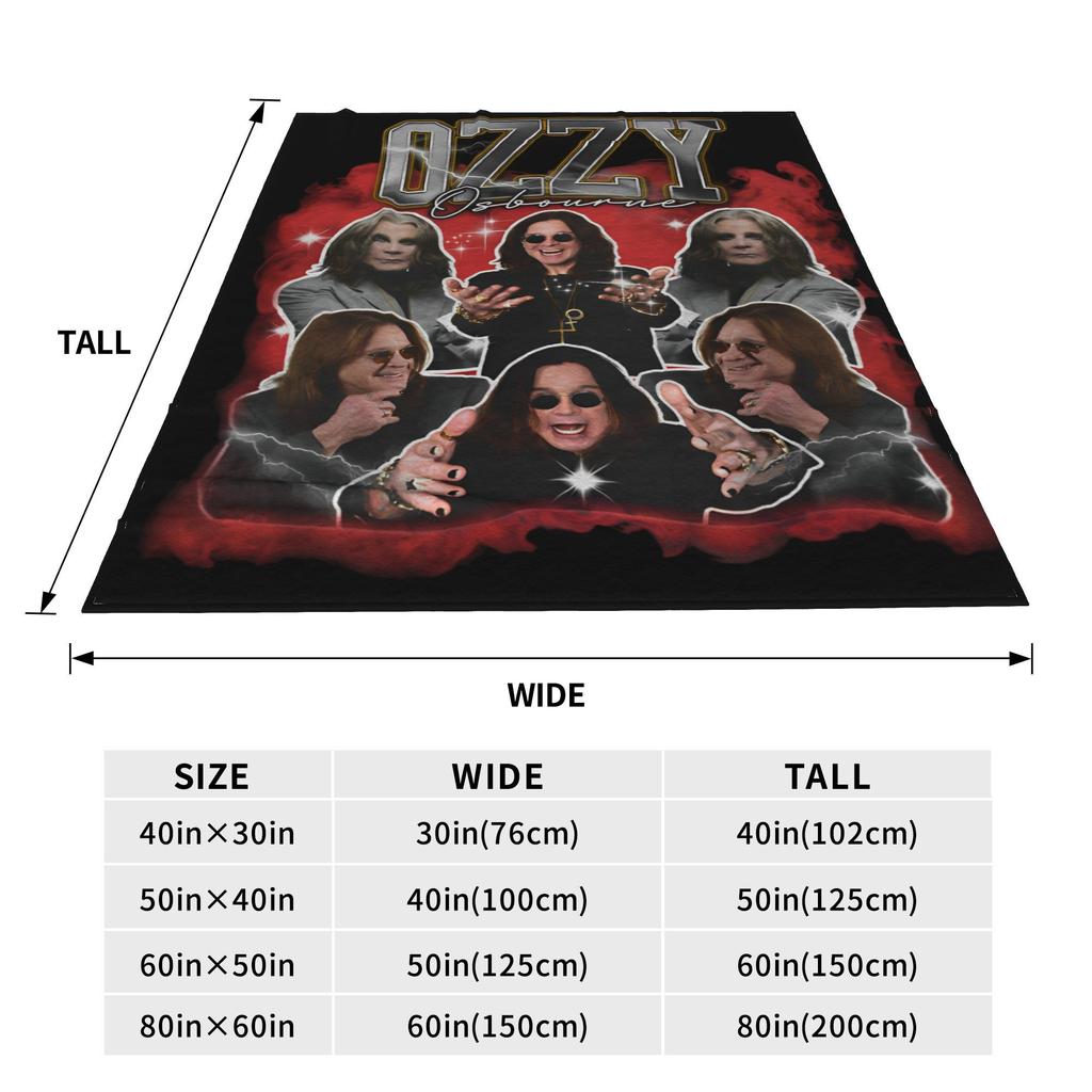 Black Sabbath Ozzy Osbourne Blanket Back To The Beginning Tour Warm Plush Bedding Throws For Travel Office Flannel Bed Cover