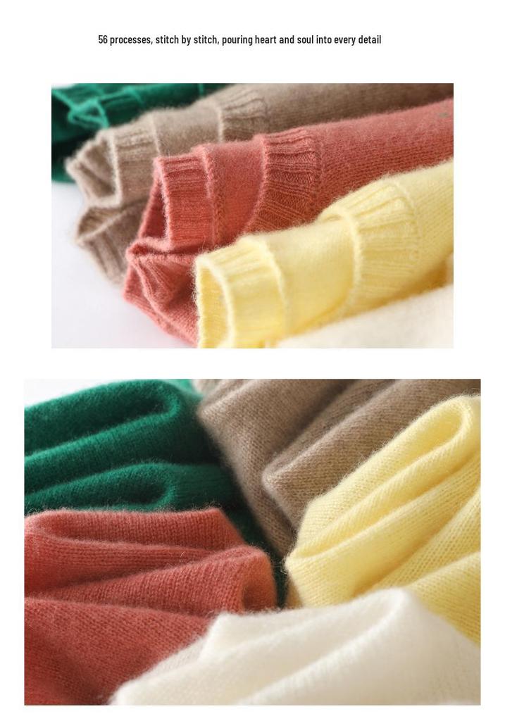 2026 Le Kasha Women's Autumn/Winter Cashmere Round Neck Long Sleeve Pullover Sweater