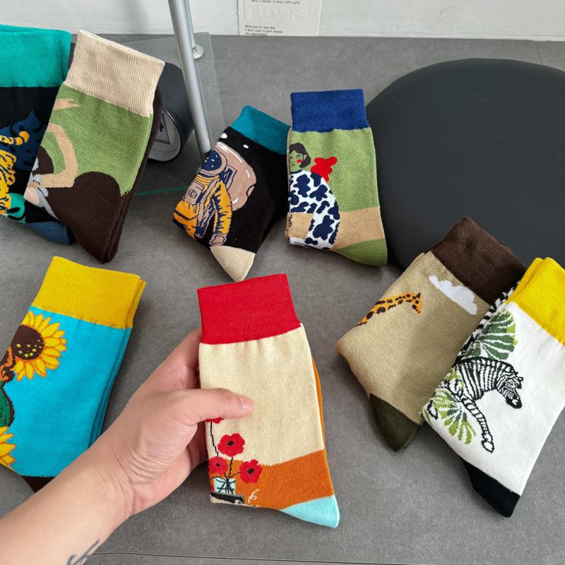 36-47 Sports Socks Trend Men'S Stockings Medium And High Socks Zhuji Socks Industry