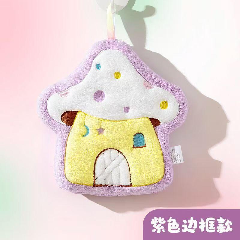 Plant Leaf Hand Towel, Hanging Type Kitchen Bathroom,Portable Towel Rag Water Suction Cleaning Plant Handkerchief Towels