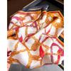 Luxury Vintage Printed Silk Like Square Scarf For Women