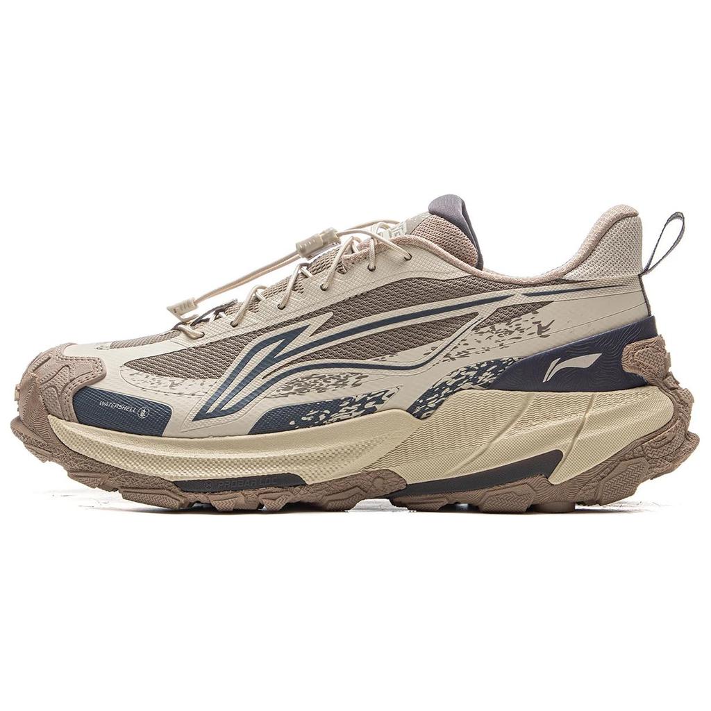 Li Ning Outdoor CF Tracing Cushioning Low Top Outdoor Hiking Shoes Unisex Taupe AHTU005-3