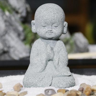 Harzornamente Geschenk Reizende Kleine Mönch Skulpturen Niedliche Mönche Buddha Statuen Kreative Buddha Puppen Tisch Auto Handwerk Dekoration