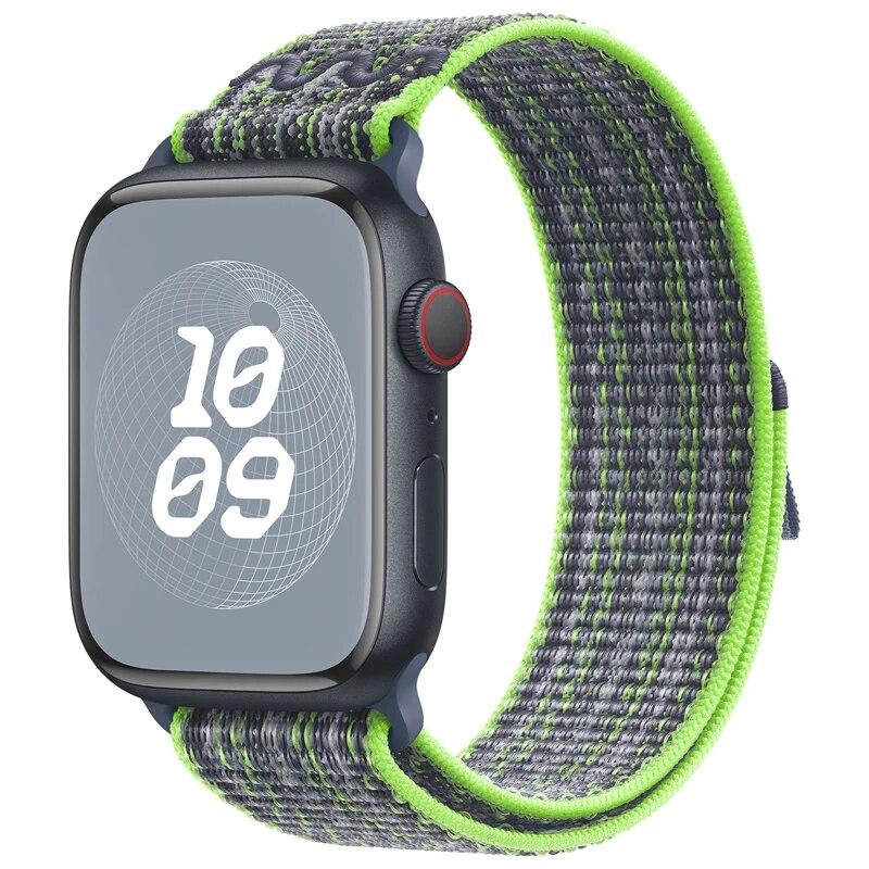 Nylon-Loop-Sportarmband für Apple Watch Band 49 mm 45 mm 44 mm 42 mm Armband für iWatch 9 8 7 6 5 SE Ultra 2 Armband