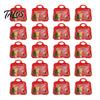 Decorative Christmas Snack Containers Treat Bags with Handles, Self-Seal Candy Cookie for Clear Window Gift Pouches Holiday Party Favors, Small Items