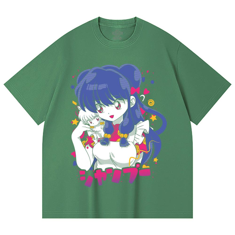 230 Gsm 100% Cotton Ranma 12 V3 Shampoo Print Unisex Heavy Cotton T Shirt