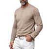 Herren S Locker geschnitten Langarm Henley-Kragen Lässig Basic T-Shirt
