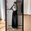 Women's High-Waist Straight Loose Jeans, Small Wide-Leg Mopping Style for Spring, Autumn, Winter 2024
