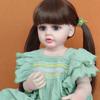 Reborn Baby Doll Long Hair Girl Princess Lifelike Real Soft Full Body Silicone Newborn Bebe Doll Toy For Children Gift