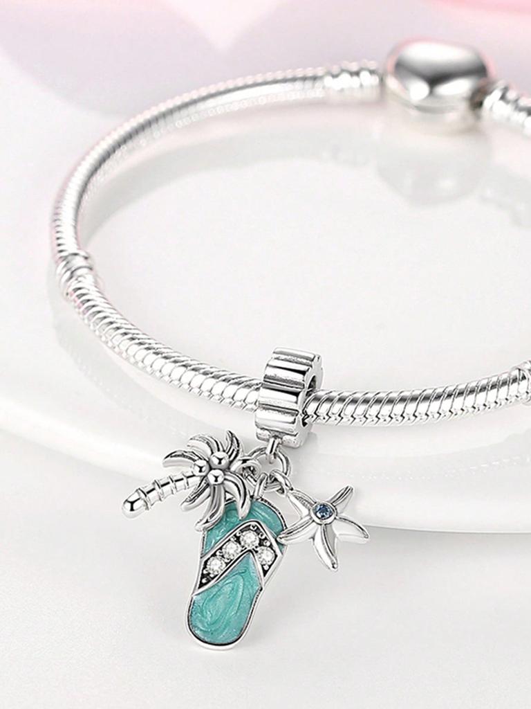 Charms Plata Van Gogh Sunflowers And Palm Tree Beads Copper Plated Fit Copperoriginal Bracelet For Jewelry Making Diy Charm