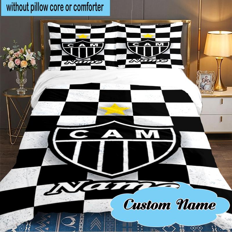 Custom Name Cam Team Spirit Bedding Set 3pcs, Bedding Set Including 1pc Duvet Cover And 2pcs Pillowcases for Bedroom, Dormitory Gift