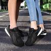 TUINANLE Couple Unisex Wide Toe Sneakers Breathable Mesh Lightweight Black All Day Comfort Casual Walking Shoes for Daily Outdoor