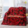 Rose Personalized Name Blanket Cozy Customizable Blanket Soft Warm Cozy Versatile for Office Chair Seaside Picnics Livingroom Four Seasons Multipurpos