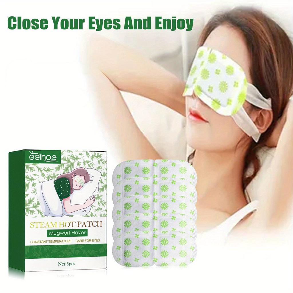 5PCS Artemisia Steam Eye Mask Relieves Eye Fatigue And Discomfort, Lightens Fine Lines, Black Circles, And Eye Protection Eye Mask
