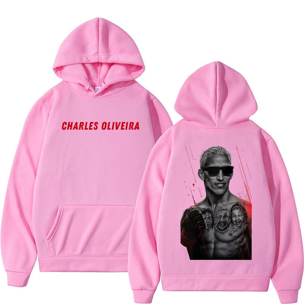 Charles Oliveira Do Bronxs Vintage Graphic Hoodie Men's Clothing Fleece Long Sleeve Sweatshirts Oversized Hoodies