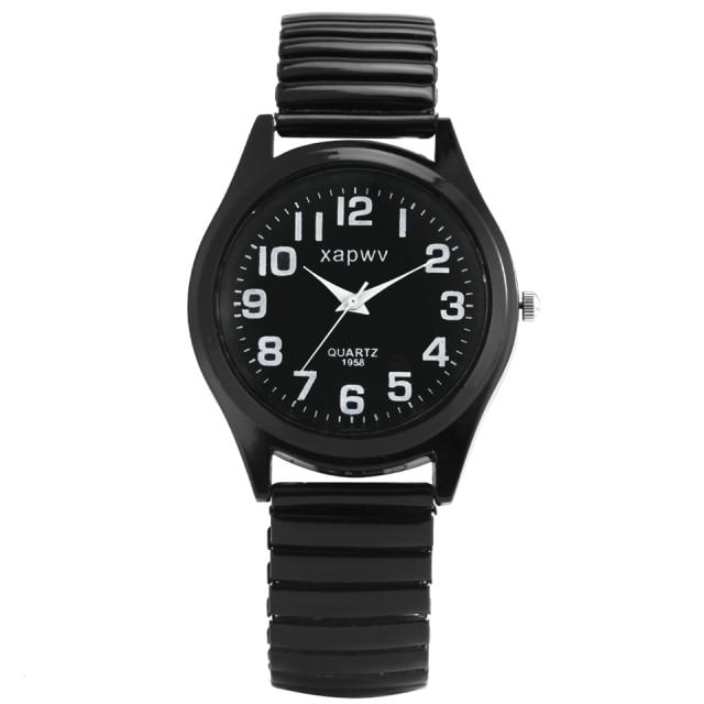 

Минималистичные мужские и женские черные эластичные ремешки, классические кварцевые часы с арабскими цифрами на циферблате, новый продукт, часы для пары, подарок на годовщину для влюбленных