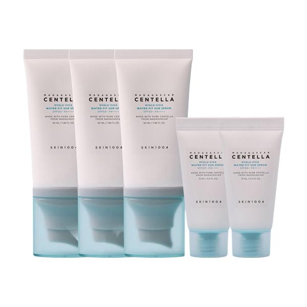 

SKIN1004 Hyalu-Cica Water-Fit Sun Serum Triple Set Hydrating Sunscreen SPF50+ PA++++ (50mL x3 + 15mL x2)