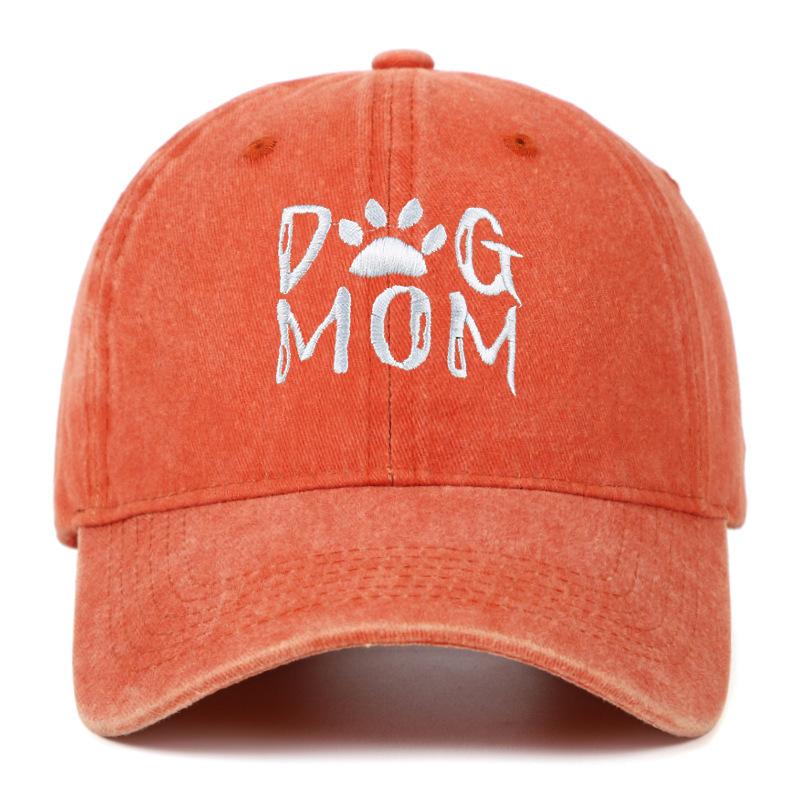 Retro Letter Embroidery Dog Dad Baseball Caps Washed Cotton Adjustable Casual Hat Hip Hop Streetwear y2k Cap