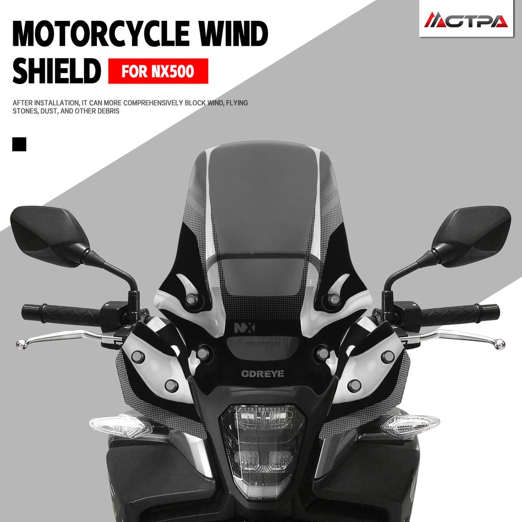 For Honda NX500 NX400 Nx 500 2023 2024 Nx 500 Motorcycle NX500 Heighten Widen Windscreen Windshield Wind Shield Deflector