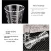 New Cocktail Shaker PP Measure Cup 20/40cc 10/20cc Double Shot Stackable Large Capacity Jigger Short Measuring Jugs