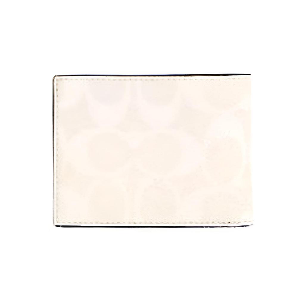 Coach Billfold Wallet Slim Classic Flip Cover Leather Card Holder Clutch Women Wallet Off-white C4412-QBCAH