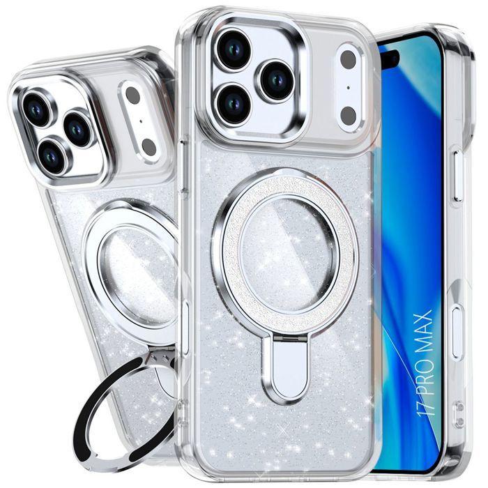 Coque de Protection - BOOLING - pour iPhone 17 Pro Max - Paillettée - Transparent - Antichoc