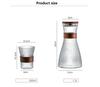 1600ML High Borosilicate Glass Cold Water Pitcher,Large Capacity Heat Resistant for Juice Cold Brew Home with Wooden Lid-Premium