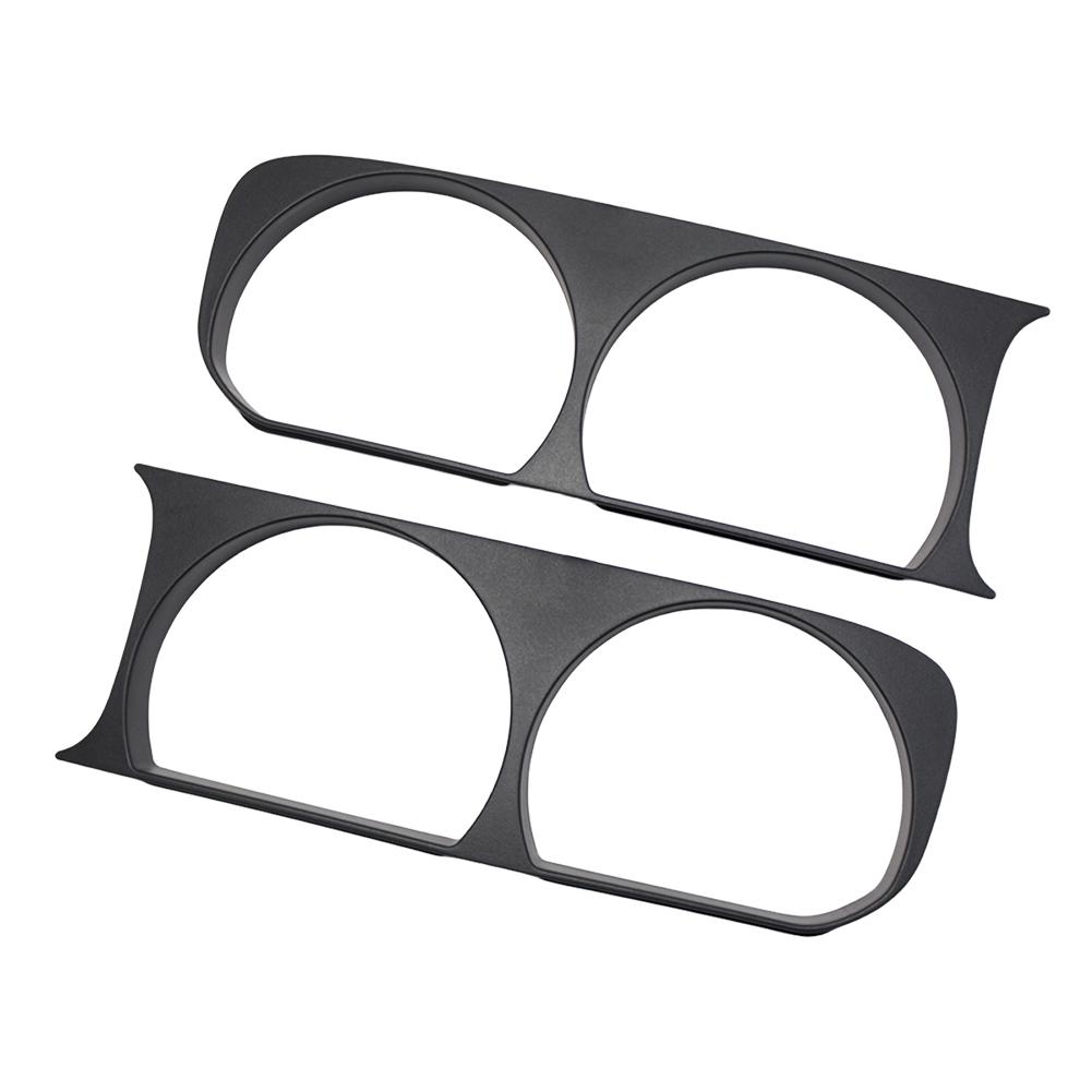 

Front Headlight Lamp Bezel Trim Left Right Car Headlight Frame 68051526AA 68051527AA Black for Dodge Challenger 08-14
