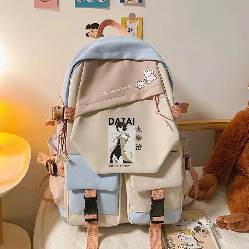Wenhao Wild Dog Peripheral Printed Backpack Large Capacity Student Personalized School Bag