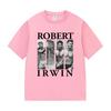 Klassisches Robert Irwin Wildlife Zoo Grafik T-Shirt Herren Vintage Mode Kurzarm T-Shirts Mann 100% Baumwolle T-Shirt Streetwear