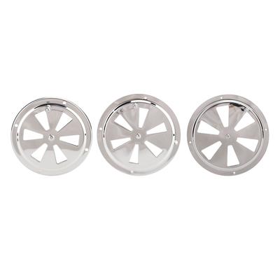 Cabin Ventilation Plate Marine Grade Stainless Steel Round Louver Vent Cover with Side Knob for Boat