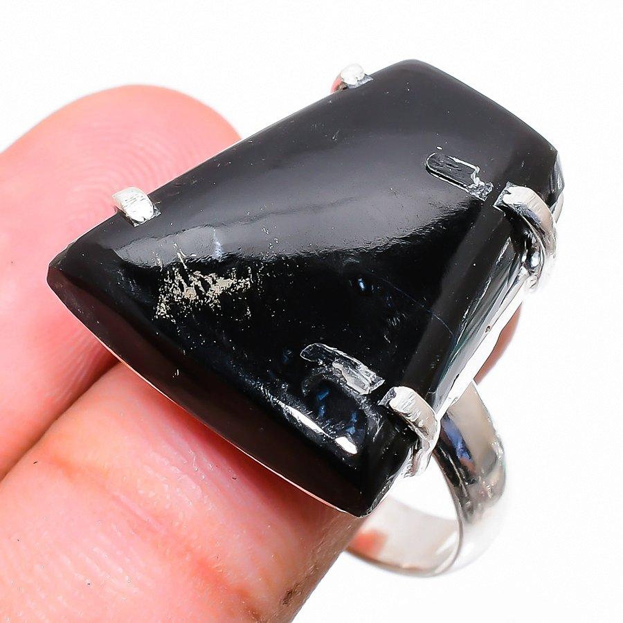 

Plume Root Jasper Gemstone Handmade Ethnic Jewelry Ring Size 9SR-3708