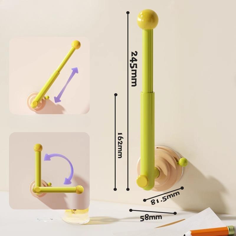 Suction Cup Hook Non-drilling L-shaped Hair Band Storage Rack Bathroom Movable Towel and Hair Band Storage Rack