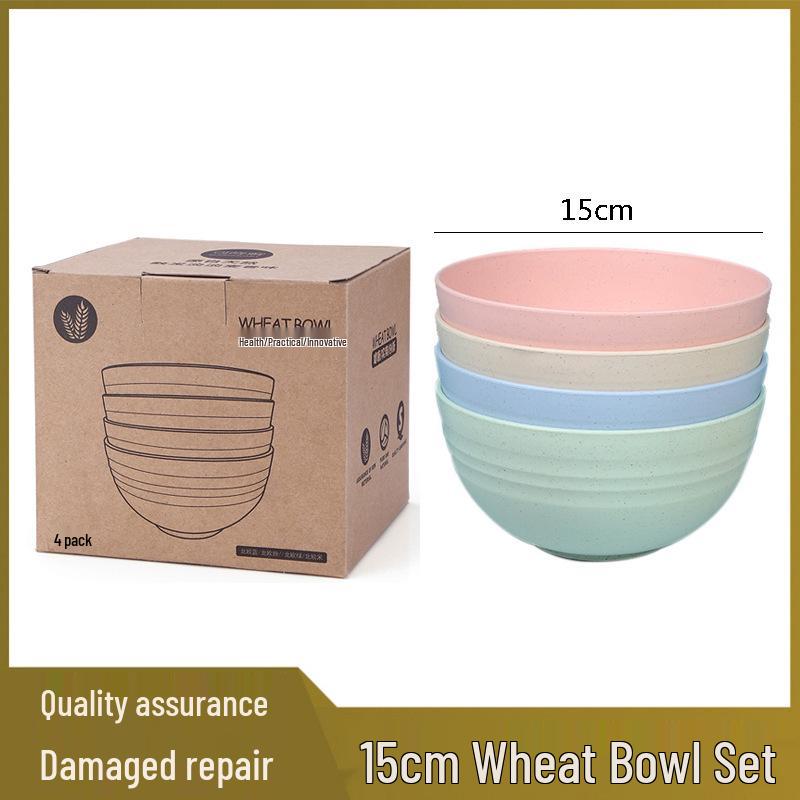Eco-Friendly Wheat Straw Tableware Set: Portable Fork, Spoon, Chopsticks (3-Piece) + Cup, Bowl, Plate (6-Piece) - Ideal Promotional Gift