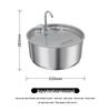 Simulated Faucet Pet Fountain with Automatic Circulation & Multi-Stage Filtration, Stainless Steel Design