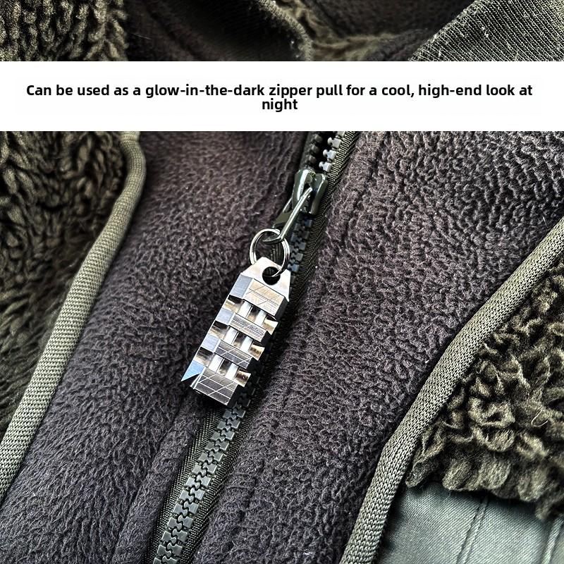 Self-luminous Titanium Alloy Tritium Tube Luminous Velcro Morale Badge Keychain Tritium Gas Pendant Necklace Pendant Car Sticker