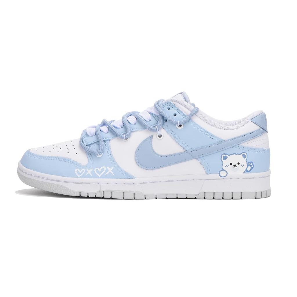 Nike Dunk Leather Coverage Slip Resistant Impact Resistant Abrasion Resistant Low top Skateboard Shoes Men's Blue DV0831-101(Team59-SBOX)