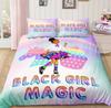Bedding Digital Printing Three-Piece Set African Girl Pattern Printing Quilt Cover Home Textile Batch