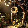 Kristall-Achat-Platte Autoanhänger Sonnenfänger Windspiel Hängendes Ornament für Heimdekoration für Hochzeit oder Valentinstag
