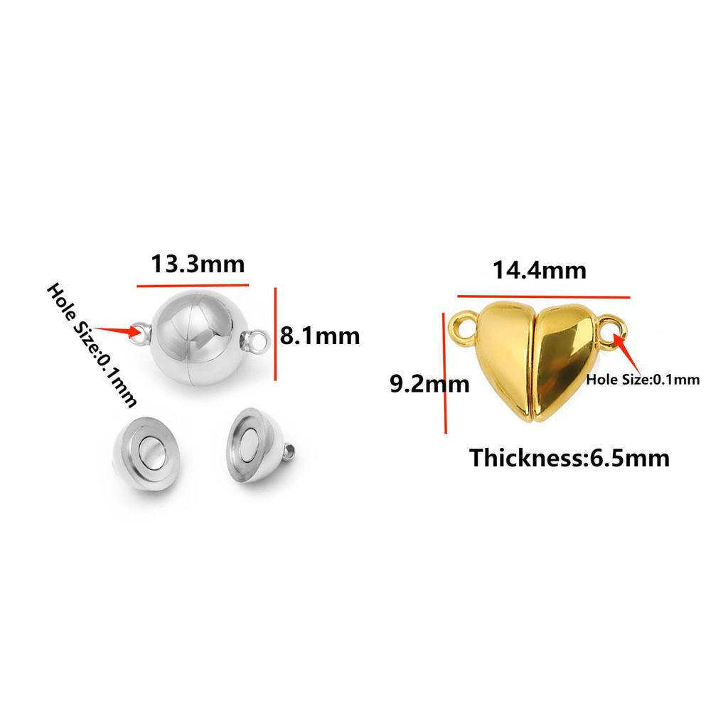 Home Party Supplies 10Pcs Women's Bracelet Magnet Love Ball Necklace Handmade DIY Jewelry Accessories Gifts Loose Beads