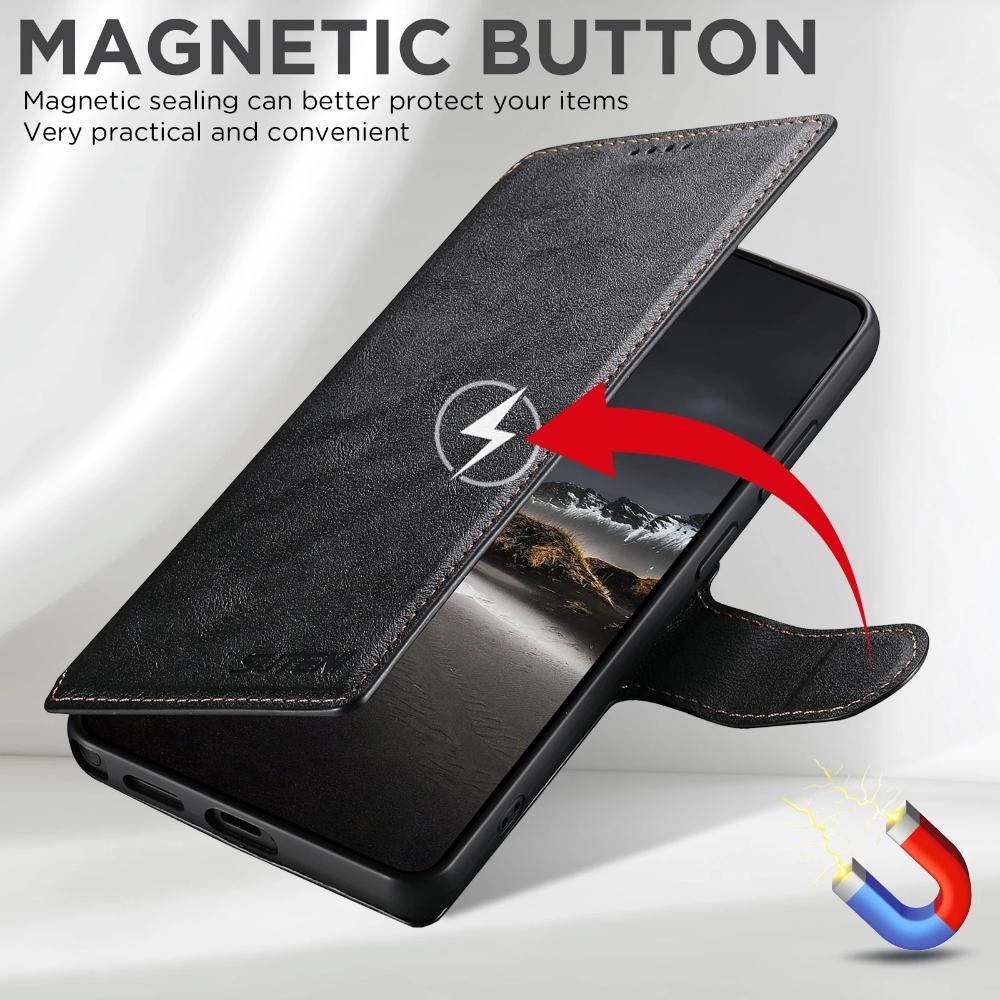 Magnetic attraction Phone Case for Samsung Galaxy S26 Ultra S22 S23 S24 S25Ultra Detachable Card Holder Wallet Leather Cover