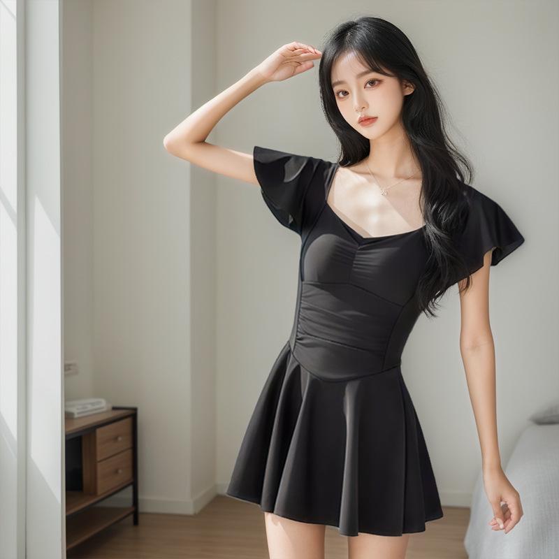2025 Stylish Slimming One-Piece Skirted Swimsuit for Women - Tummy Control & Chest Support, Ideal for Vacations.