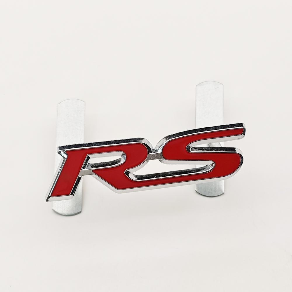 3D Metal Car Sticker RS Logo Badge Rear Trunk Fender Front Grill Emblem For Honda FIT Jazz Civic HRV Jade City CRV Acceessories