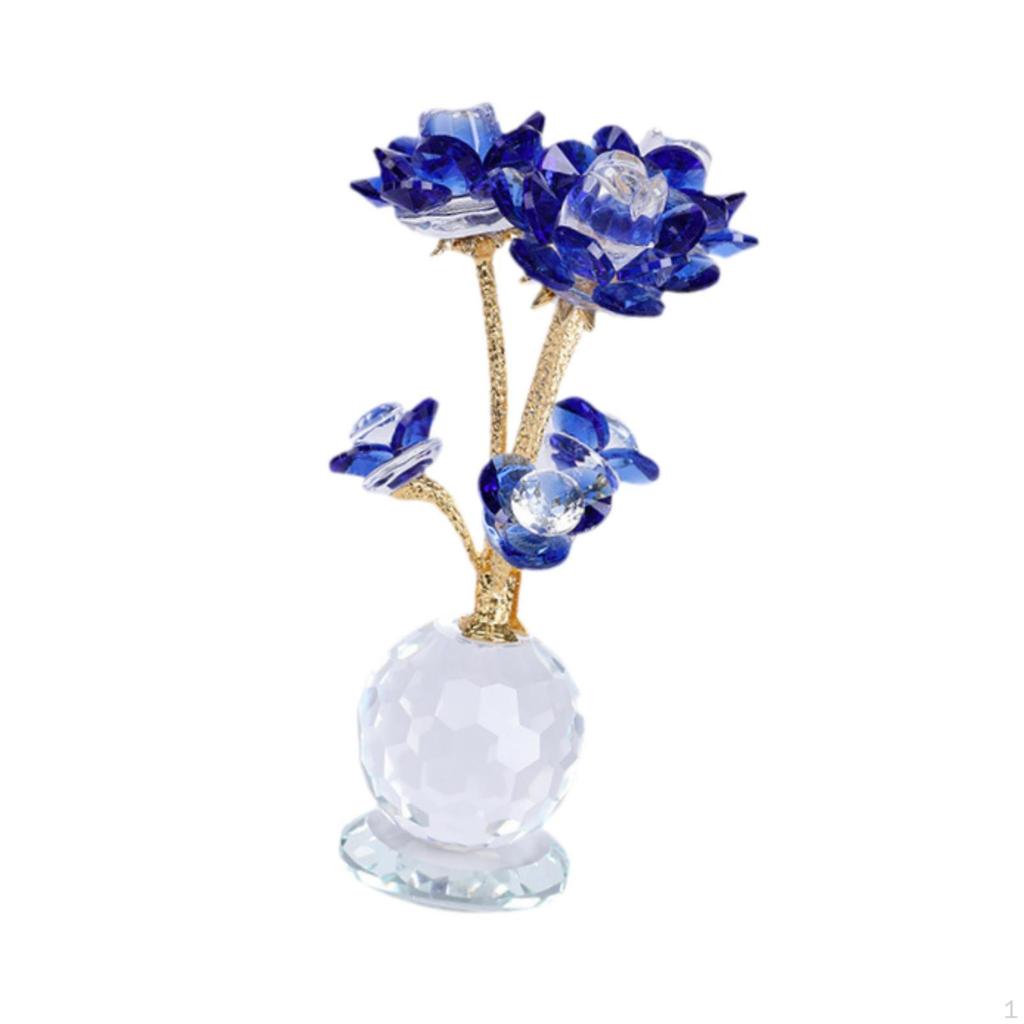 Lotus Flower Figurine Centerpiece Collection for Cabinet Shelves Living Room