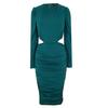 AX Paris Womens/Ladies Cut Out Zipped Long-Sleeved Midi Dress
