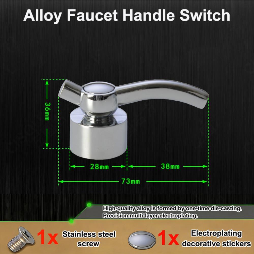 Neuer Legierungs-Wasserhahn-Griff Universeller Silberner Spülbecken-Griff Wasserhahnschalter-Griff